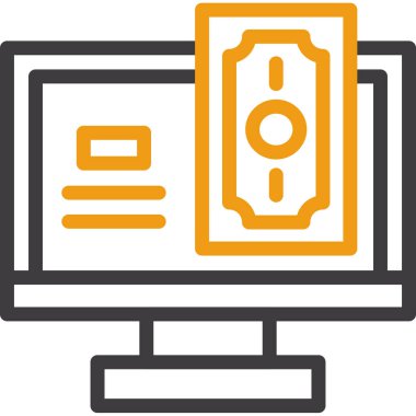 Bilgisayar. Web simgesi basit illüstrasyon