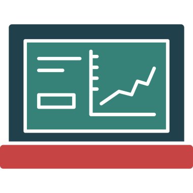 Bir rapor simgesinin vektör illüstrasyonu