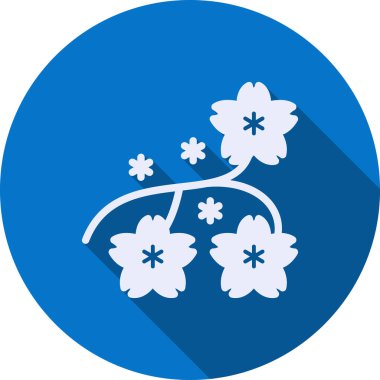 güzel çiçek sembolü vektör simgesi