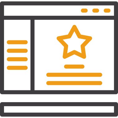 Web tasarım vektör çizgisi simgesi