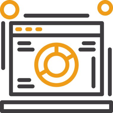 Tarayıcı web simgesi ana hatlar biçiminde