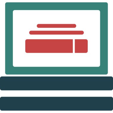 Bilgisayar. Web simgesi basit illüstrasyon