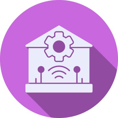 düz stil mimari yapı ikonu