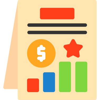 işletme finans yönetimi simgesi düz stil