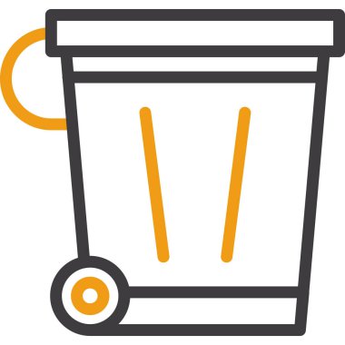 Çöp kutusu simgesi ana hatlar biçiminde