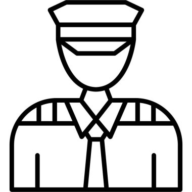 pilot simgesi. Web için pilot vektör simgesinin basit illüstrasyonu