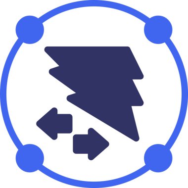 Bir dağın bir simgesinin vektör illüstrasyonu