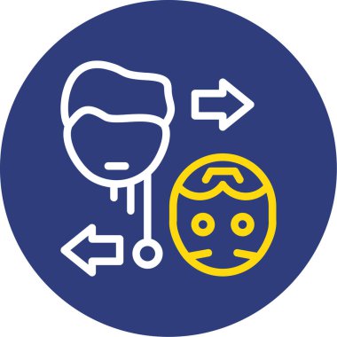 Bir maske simgesinin vektör illüstrasyonu