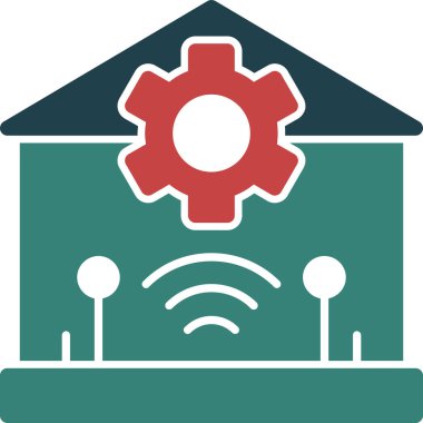 Fabrika ikonu. vektör illüstrasyonu