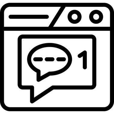 Sohbet simgesi, vektör çizimi