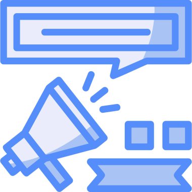 Konuşmacı. Web simgesi basit illüstrasyon