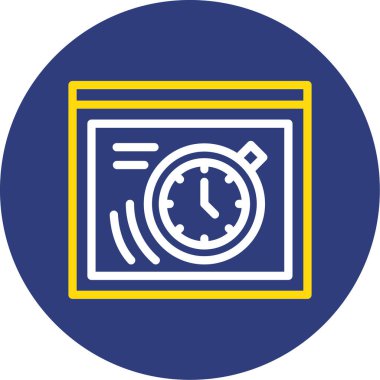 dijital saat simgesi, basit tasarım vektör çizimi