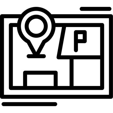 konum haritası konum simgesi ana hat biçiminde