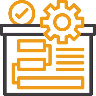 Kontrol listesi. Web simgesi basit illüstrasyon