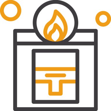 Yangın. Web simgesi basit illüstrasyon