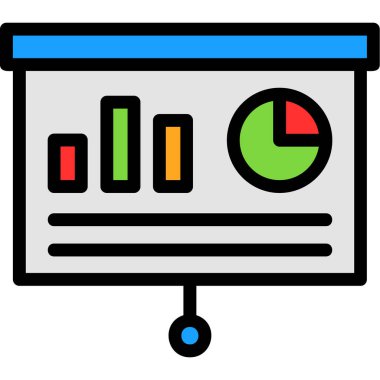 Doldurulmuş dış hat biçiminde analiz grafiği simgesi