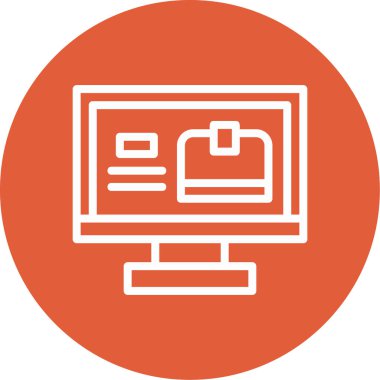 Bilgisayar. Web simgesi basit illüstrasyon