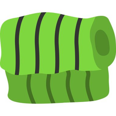 vektör yeşil çizgili rulo