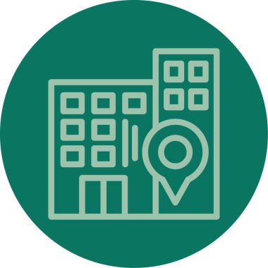 Benzersiz harita konum çizgisi vektör simgesi