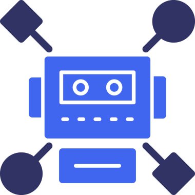 Robot simgesinin vektör illüstrasyonu