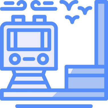 tren. Web simgesi basit illüstrasyon