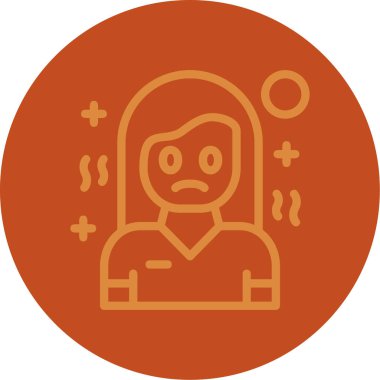 Kadın. Web simgesi basit illüstrasyon