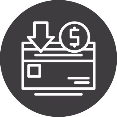 Cash Vector Glyph Simge Tasarımı