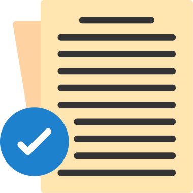 Düz biçimli kontrol listesi simgesi