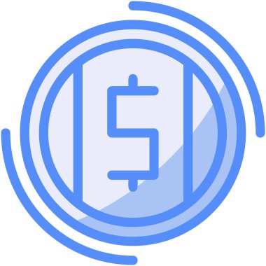 Para sikkesi simgesi - taslak biçimi