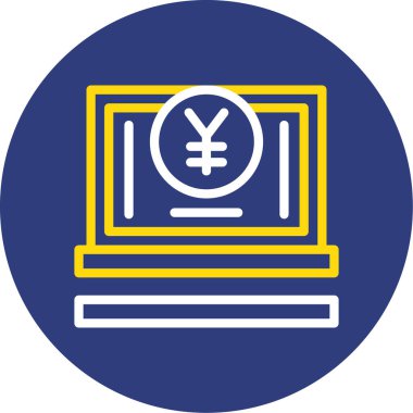 yen. Web simgesi basit illüstrasyon