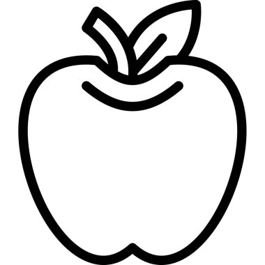 ana hatlarıyla elma meyvesi simgesi