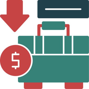 Nakit vektör simgesi. düz stil bicolor ve yuvarlak sembol, dolar ve gri renkler, yuvarlak açılar, beyaz arkaplan.