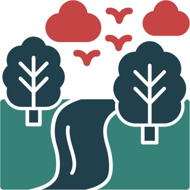 Vektör Ağacı Simgesi illüstrasyonu