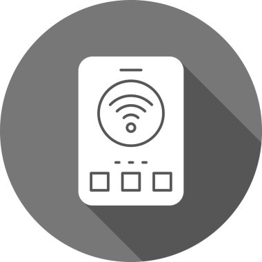 Wi-Fi Glyph Shadow, Vektör İllüstrasyonu