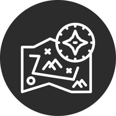 harita simgesinin vektör illüstrasyonu