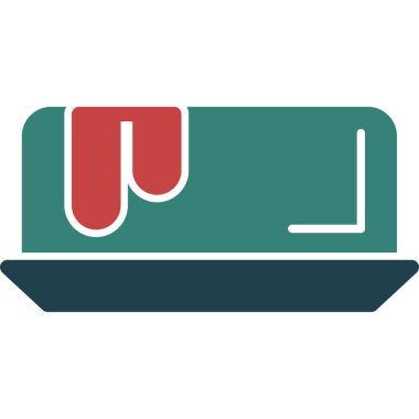 Otel düz vektör simgesi