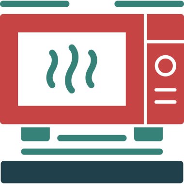 Mikrodalga fırın simgesinin vektör çizimi