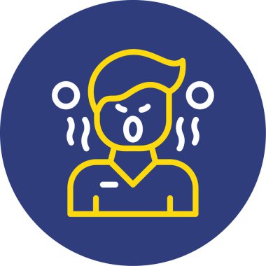 kızgın. Web simgesi basit illüstrasyon