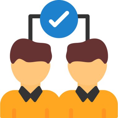 iş adamları simgeyi kontrol eder