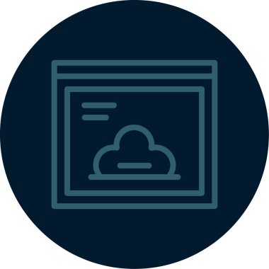 Web simgesi. Bulutun vektör çizimi