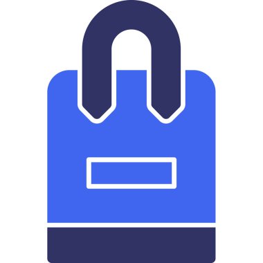 Asma kilit. Web simgesi basit illüstrasyon