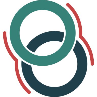 Tek bir izole edilmiş renkli simgenin vektör çizimi