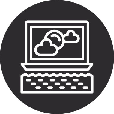 Bulut hesaplama simgesi vektör illüstrasyonu