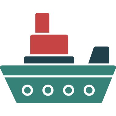 Yolcu gemisi. Web simgesi basit illüstrasyon