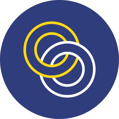 Dairesel bir simgenin vektör illüstrasyonu