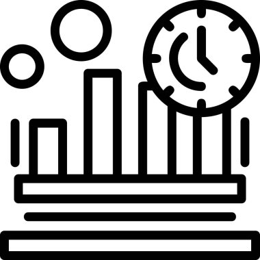 Saat. Web simgesi basit illüstrasyon