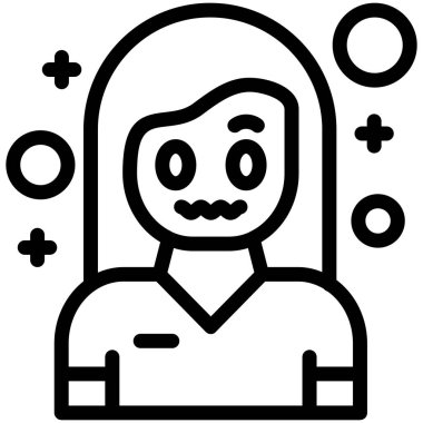 Bir Cadılar Bayramı ikonu ve bir balkabağı çizimi