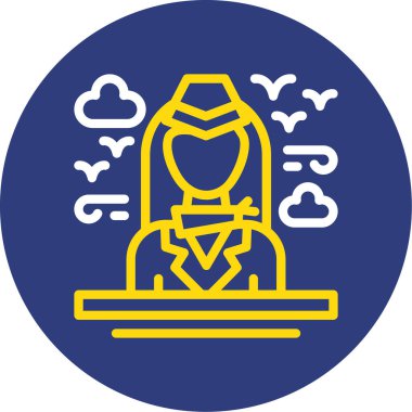 Şehirdeki erkek ve kadın ikonu, vektör illüstrasyonu