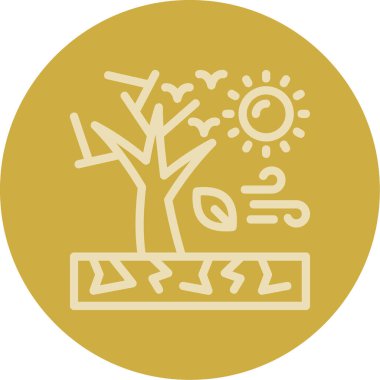 Bir ağaç simgesinin vektör illüstrasyonu