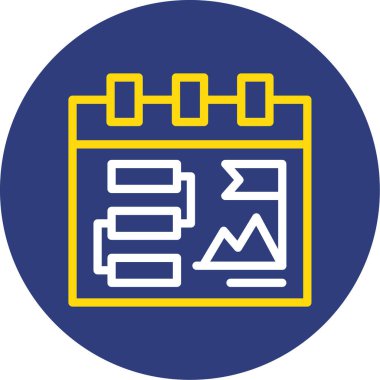 Takvim simgesi vektör illüstrasyonu